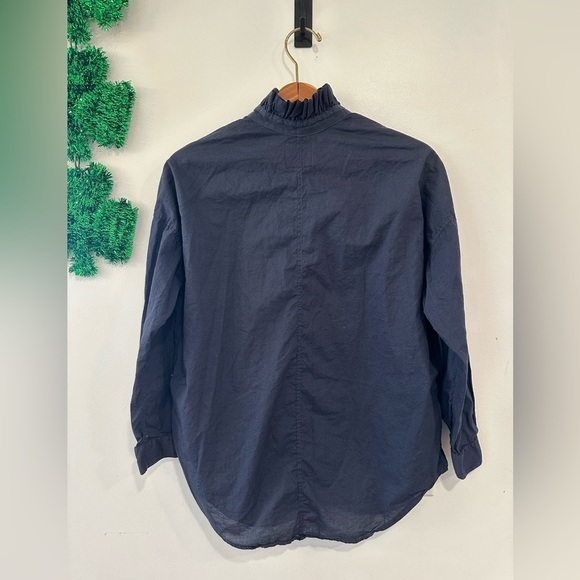 A Shirt Thing Women's Cotton Penelope Top Midnight Navy Size Small Ret $248 - Picture 6 of 11